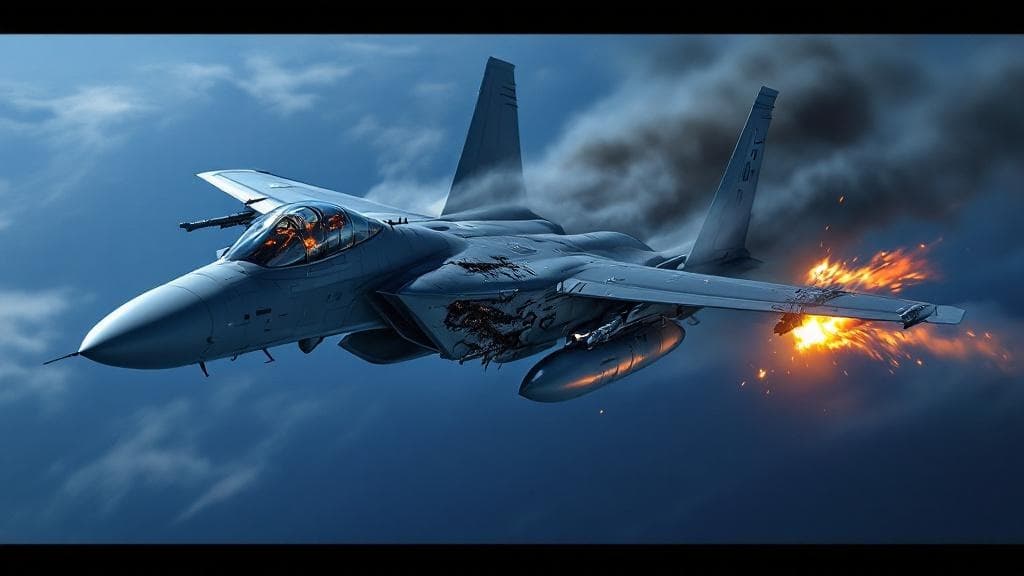 Damaged (Right Engine Fire)